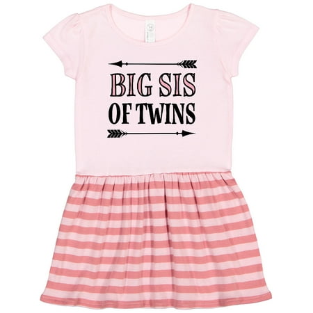 

Inktastic Big Sis of Twins Sister Announcement Gift Toddler Girl Dress