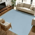 thumbnail image 3 of Light Blue Area Rugs 8x10 for Living Room, Farmhouse Solid Blue Color Modern Art Non Slip Washable Rug Runner, Low Pile Indoor Floor Carpet Mat Bathroom Rugs for Bedroom, Kids Room, 3 of 9