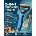 thumbnail image 6 of Pet Pro Grooming Tool, Deshedding Dog Brush Undercoat Rake Double Sided Cat Brushes Long Hair Dematting Comb Professional Extra-Wide Stainless Steel Teeth Supplies for Matted Fur on Cats Dogs, 6 of 8