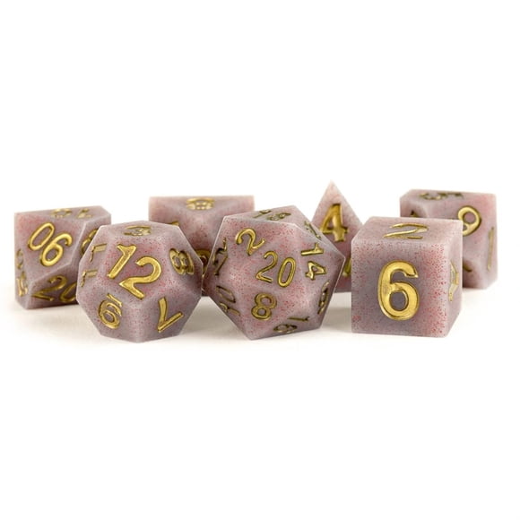 FanRoll by Metallic Dice Games Juego de dados DND de goma de silicona con borde afilado de 16 mm: dados de juego de rol de hollín volcánico para mazmorras y dragones