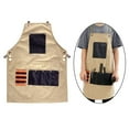 thumbnail image 3 of TISHITA Hair Cutting Hairdressing Barber Apron for Butcher Chef Cooking Beauty Craft Brown B, 3 of 8