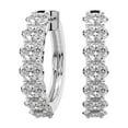 thumbnail image 6 of Lab Grown 3 Carat Oval Shape Jovana Hoop Earrings | IGI Certified Platinum Prong Setting | FG-VS Quality | Friendly Diamonds, 6 of 6