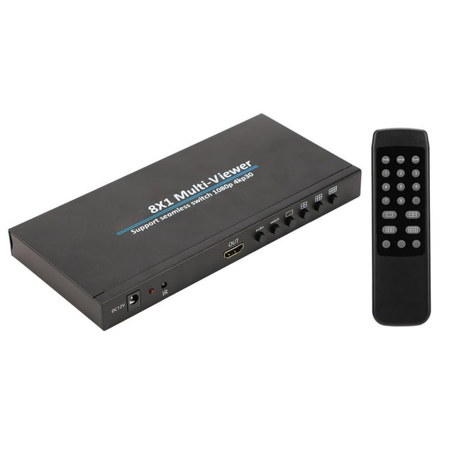 Divisor de Pantalla Multivisor Hd Con División de Pantalla de 8 Canales, Compatible Con 4K A 60 Hz, Control Por Infrarrojos para Monitoreeo de SEGURIDAD DE JUEGOS