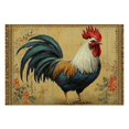 Vintage Rooster Farmhouse Placemats Set of ,Rustic Country Style Farm