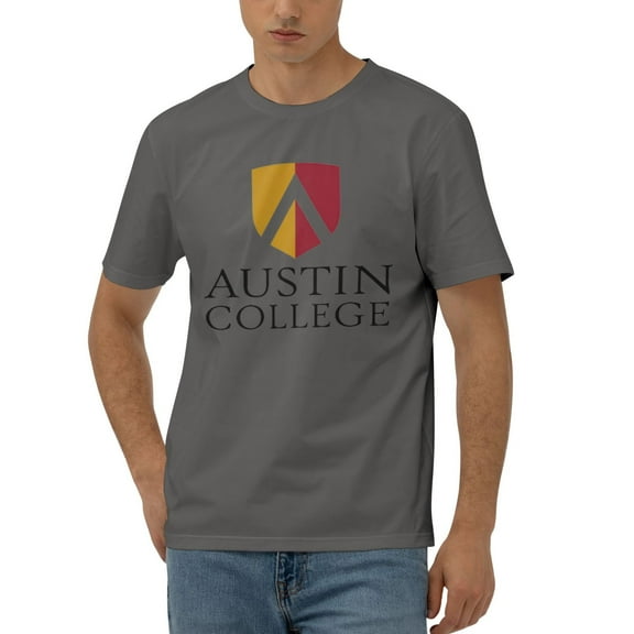 Austin College Logo Men'S 170g Combed Cotton Short Sleeve T-Shirt