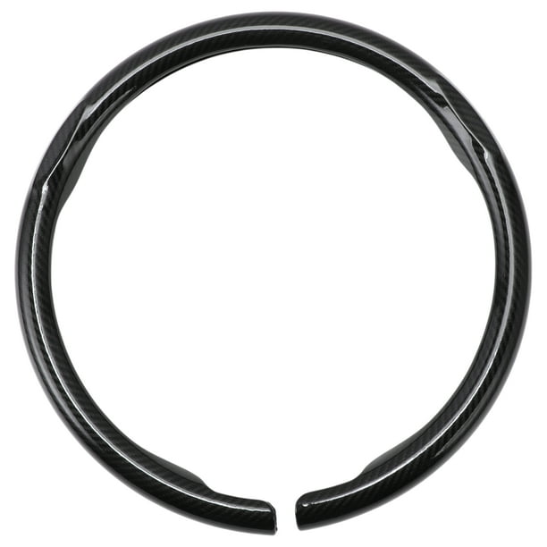 Funda de volante Unique Bargains Protector de volante para coche 14.96" Patrón de fibra de carbono negro 1 pieza