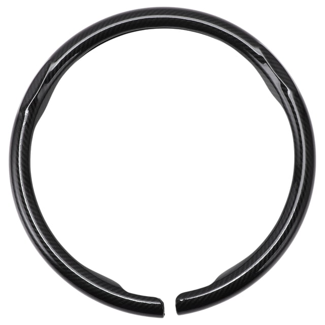 Funda de volante Unique Bargains Protector de volante para coche 14.96" Patrón de fibra de carbono negro 1 pieza