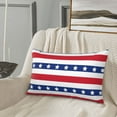 thumbnail image 5 of Sikiie American Patriotic Stars And Stripes Print Plush Pillow Cover, Wrinkle-proof and Stain-resistant Pillow Protector without Pillow Core, Home Decoration-14"x20", 5 of 6