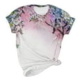 thumbnail image 2 of Otvok Women Fashion Summer Tops Printed Regular Short Sleeve Round Neck Blouses, 2 of 6