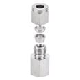 thumbnail image 5 of Unique Bargains G1/4 Female Thread x 1/4' Tube OD Compression Tube Fitting 304 Stainless Steel 2Pcs, 5 of 5