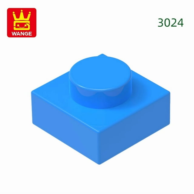 588Pcs/Lot 3024 1x1 Short 1-Hole Building Blocks Classic Base Parts Compatible with Bricks Children Toys Assembly Gift Box 37.Dark Azure about 588pcs