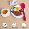 thumbnail image 6 of 3pcs Kitchen Silicone Spatula Set Heat Resistant Rubber Turner Scraper Cooking Baking Utensils Red, 6 of 7