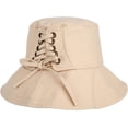 thumbnail image 4 of CoCopeaunts Summer Beach Hat for Women Hatband Foldable Fashion Solid Bucket Cap UV Protection Cross Bow Straps Fisherman Hat, 4 of 8