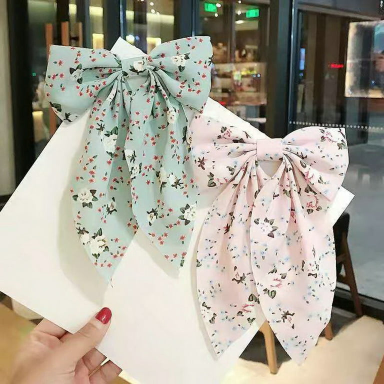 SUN SIGN】Korean Ribbon Bow Hair Clip Ponytail Big-name Fashion All-match  Hairpin Ribbons tie ties accessories for Women