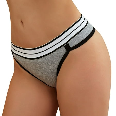 

Zuwimk Womens Panties Women s Seamless Bonded Stretch Thong Underwear Gray XXL