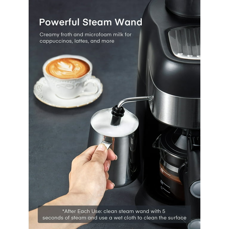 Espresso Machine, 3.5 Bar 4 Cup Steam Espresso Machine Cappuccino