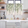 thumbnail image 2 of Eucalyptus Leaves Kitchen Curtains Short 54 Inch Length, Sage Green Spring Botanical Rustic Grommet Top Bedroom Living Room Curtains, Light Filtering Cafe Curtain Drapes 2 Panels Set 84''x54'', 2 of 9