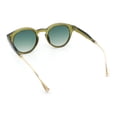 thumbnail image 5 of Round P3 Sunglasses Keyhole Bridge Metal Arms Classic Retro UV400 Green Frame - Green Lens, 5 of 5