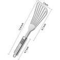 thumbnail image 2 of Pack Of 2 Stainless Steel Thin Slotted Fish Turner Spatula Set,non-slip Handle Metal Spatula For Flipping Foods,grilling,frying,easy To Clean,bbq Spatula With Oil Brush, 2 of 6