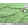thumbnail image 2 of Soimoi Green Cotton Cambric Fabric Blueberry Leaves Print Fabric by the Yard 58 Inch Wide, 2 of 3