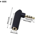 thumbnail image 2 of Headphone Adapter 90 Degree Headphone Jack Adapter 3.5mm Male (black) (2pcs), 2 of 4