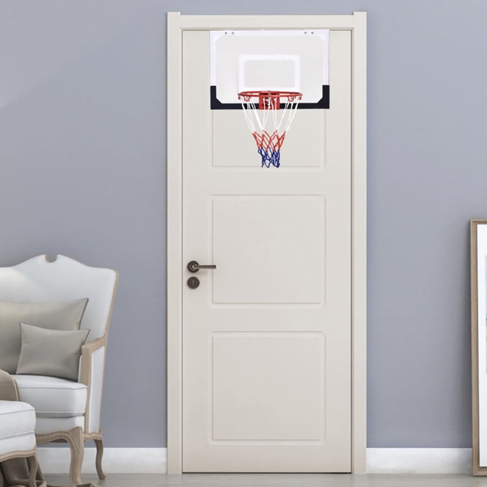 Spaco Mini Basketball Hoop,Wall Mounted Basketball Hoop,Over-The-Door Mini Basketball Hoop Includes Basketball and 2 Nets