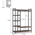 thumbnail image 6 of 47 inches free-standing clothing closet organzier clothes garment rack with storage shelf capacity 450 lb, 6 of 7