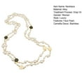 thumbnail image 7 of Hyasfey Women Necklace Double Layers Faux Pearl Decor Sweater Decoration Contrast Color Stainless Smooth Adjustable Women Jewelry, 7 of 7