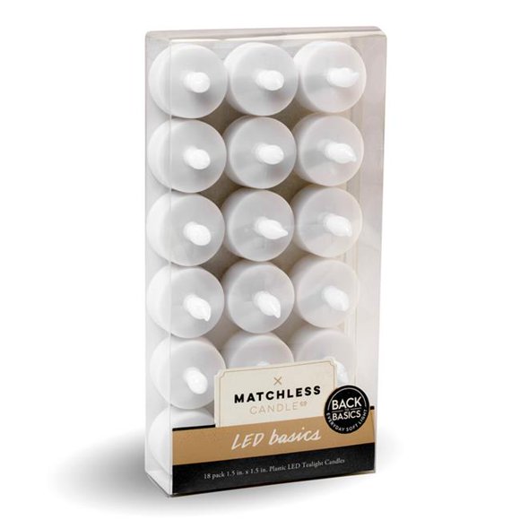 L & L 9045978 1,5 x 1,5 Po. Dia. Incomparable Darice Blanc Non Parfumé Parfum Bougie Scintillant Sans Flamme & 44; Pack de 4
