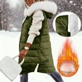 thumbnail image 2 of Dazajoo Women Fleece Lined Long Parka with Faux-Fur Hood Winter Sleeveless Long Puffer Jackets Outdoor Warm Quilted Vest,Army Green,XXL, 2 of 10