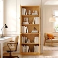 thumbnail image 5 of RichYa 71'' Tall Bookcase with Glass Doors, 3-Tier Display Bookshelf & 5-Tier Storage Cabinet for Home Office Living Room,Wood, 5 of 8