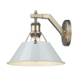 thumbnail image 2 of 3306-1W AB-DB Golden Lighting Orwell - 1 Light Wall Sconce-9.63 Inches Tall and 10 Inches Wide-Aged Brass Finish-Dusky Blue Shade Color, 2 of 3