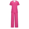 thumbnail image 2 of Tumotour Nursing Uniforms Scrubs Sets For Woman And Man Clearance Plus Size Working Uniform With Pocket Scrubs Medical Uniform Scrubs Top And Pants, 2 of 5