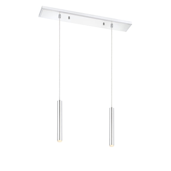 Z-Lite 917MP12-CH-LED-2LCH Forest Modern 2 Light Island & Billiard - Chrome