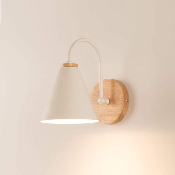 Wall Sconce, Bedside Wall Lamp, Not Hardwired Fixture,Battery Powered Wall Sconce with Remote Dimmable Light Bulb,Easy to Install Not Wires,Curved Wall Light for Living Room Bedroom