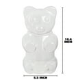 thumbnail image 2 of Clear 10.4 Inch Large Bear Shape Piggy Bank, Plastic Piggy Bank with Twist Cap and Slot for Adults Kids Openable, Reusable Money Saving Box for Birthday, 2 of 5