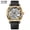 Gold shell black belt, variant on New Men's Watch with Double-Sided Hollow Design, Fully Automatic Mechanical, Vintage Engraved, Luminous Men's Wristwatch