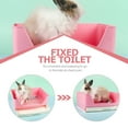 thumbnail image 4 of IBASETOY Cat Litter Basin Small Pet Toilet Plastic Potty with High Fence for Hamsters and Bunnies, 4 of 6