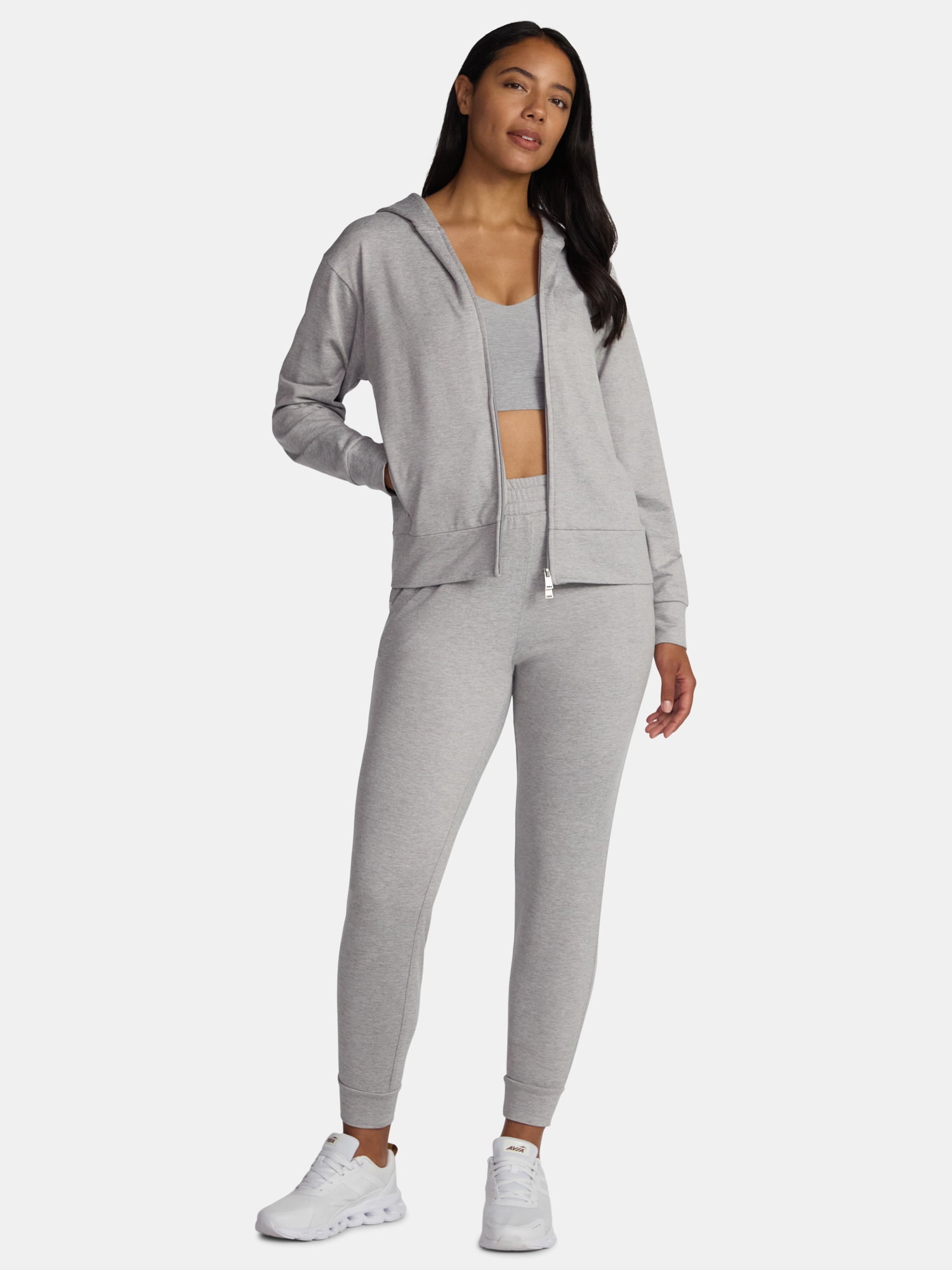 Athletic Works Women's and Women's Plus ButterCore Zip Up Hoodie, Sizes XS-4X