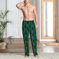 thumbnail image 2 of Pofeuu Mint Bird Feathers Print Men's Pajama Pants, Soft Lounge Pajama Pants with big pockets for Men Plaid Pj Bottoms-X-Large, 2 of 6