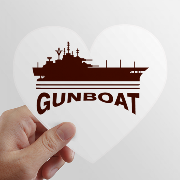 Artillery Bombs Ships Command Fighting Heart Vinyl Sticker Bicycle Bottle Decal