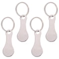 thumbnail image 4 of Portable Shopping Trolley Key Rings Made of Stainless Steel for Home Silver Just 4Pcs, 4 of 5
