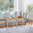 thumbnail image 3 of Medallion 2pcs Tray Table Set - Natural/White, 3 of 6