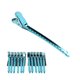 thumbnail image 2 of Clip de pico de pato de peluquería profesional, 12 Uds., Clip de pico de pato de estilo portátil para cabello grueso, color azul, 2 of 5