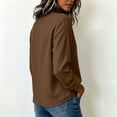 thumbnail image 5 of NominalSnugCotton Linen Button down Shirts for Women Dressy Casual V Neck Long Sleeve Lightweight Work Blouses Shirts, 5 of 8