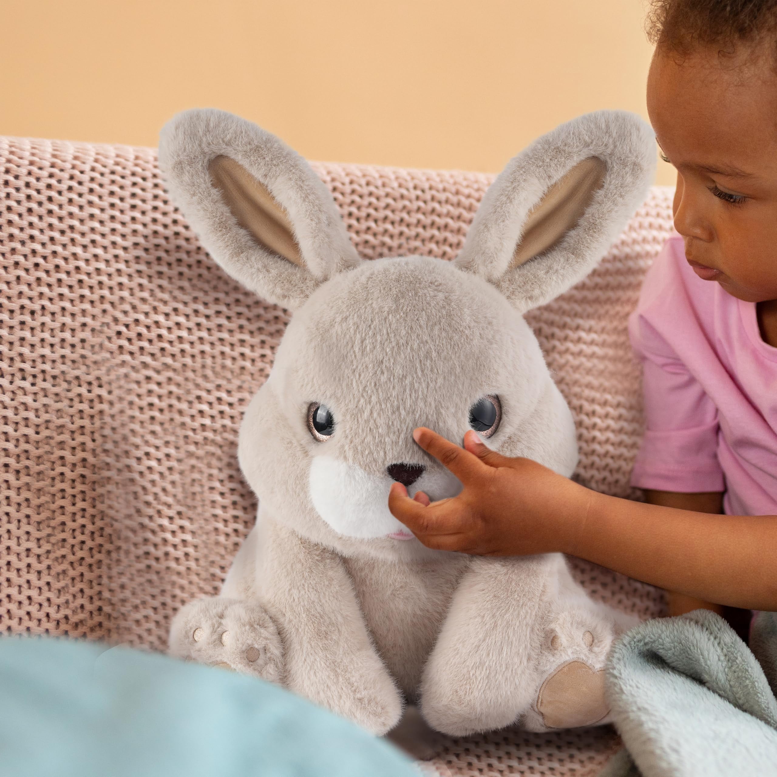 Niuniu Daddy 14"Bunny Weighted Stuffed Animals Sitting Plush Toy Anxiety Relief Sensory Toy for Kids Adults Birthday Easter Christmas Gift