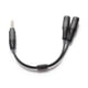 thumbnail image 1 of GOOHOCHY Cable Divisor De Audio 3.5mm Negro Con Adaptador Para Auriculares Y Micrófono Portátil, 1 of 5
