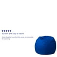 thumbnail image 5 of Emma + Oliver Small Solid Royal Blue Refillable Bean Bag Chair for Kids and Teens, 5 of 10