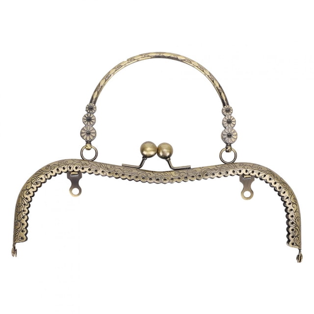 Accesorios de sastre para marco de bolso con forma de M en relieve, 20,5 cm con forma de flor