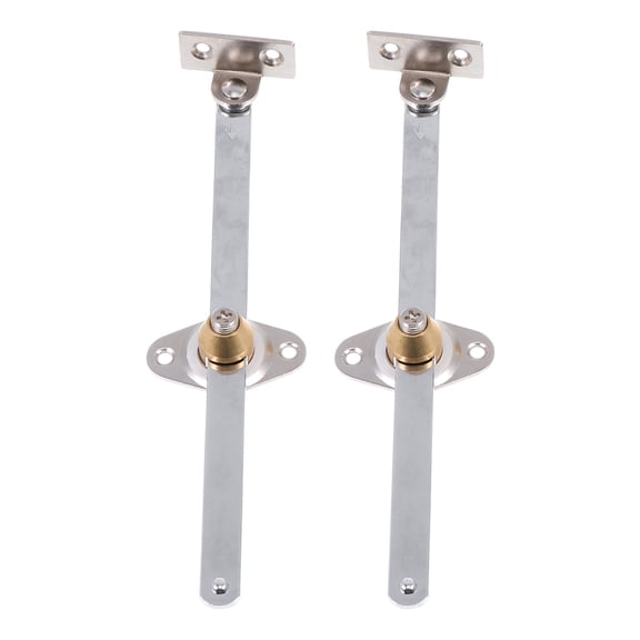 OATIPHO 2Pcs Sturdy Electroplated Silver Steel Jackstays for Wardrobe and Closet Use Reliable Support Bars